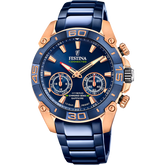 Relógio festina connected f20549/1 azul com correia de aço, homem